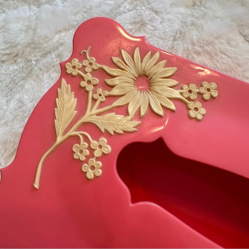 Schwarz Bros. Vintage 1950s Plastic HOT PINK Tissue Box